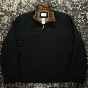 White Stag Womens Quilted Jacket 16/18 Black Retro Padded Coat Collared‎ Preppy